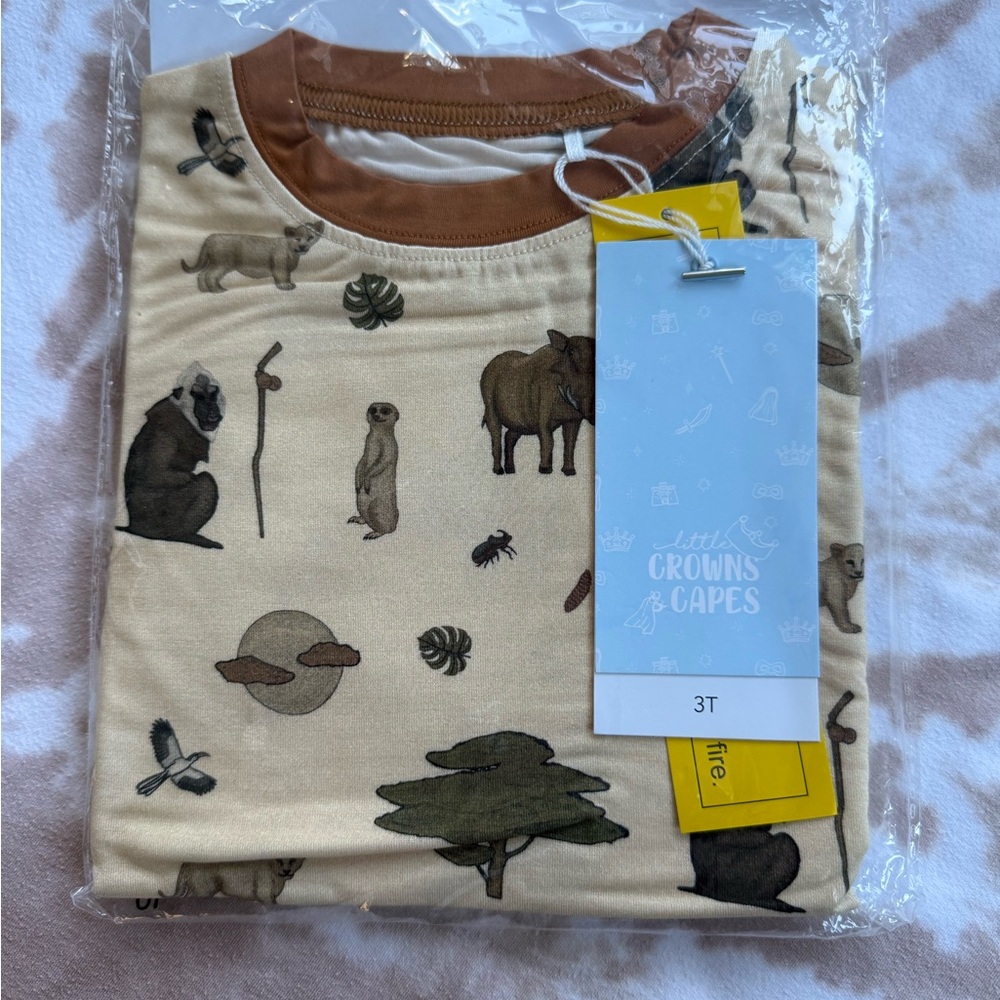 Little Crowns & Capes Bamboo Two Piece PJ - Lion King
